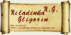 Miladinka Gligorin vizit kartica